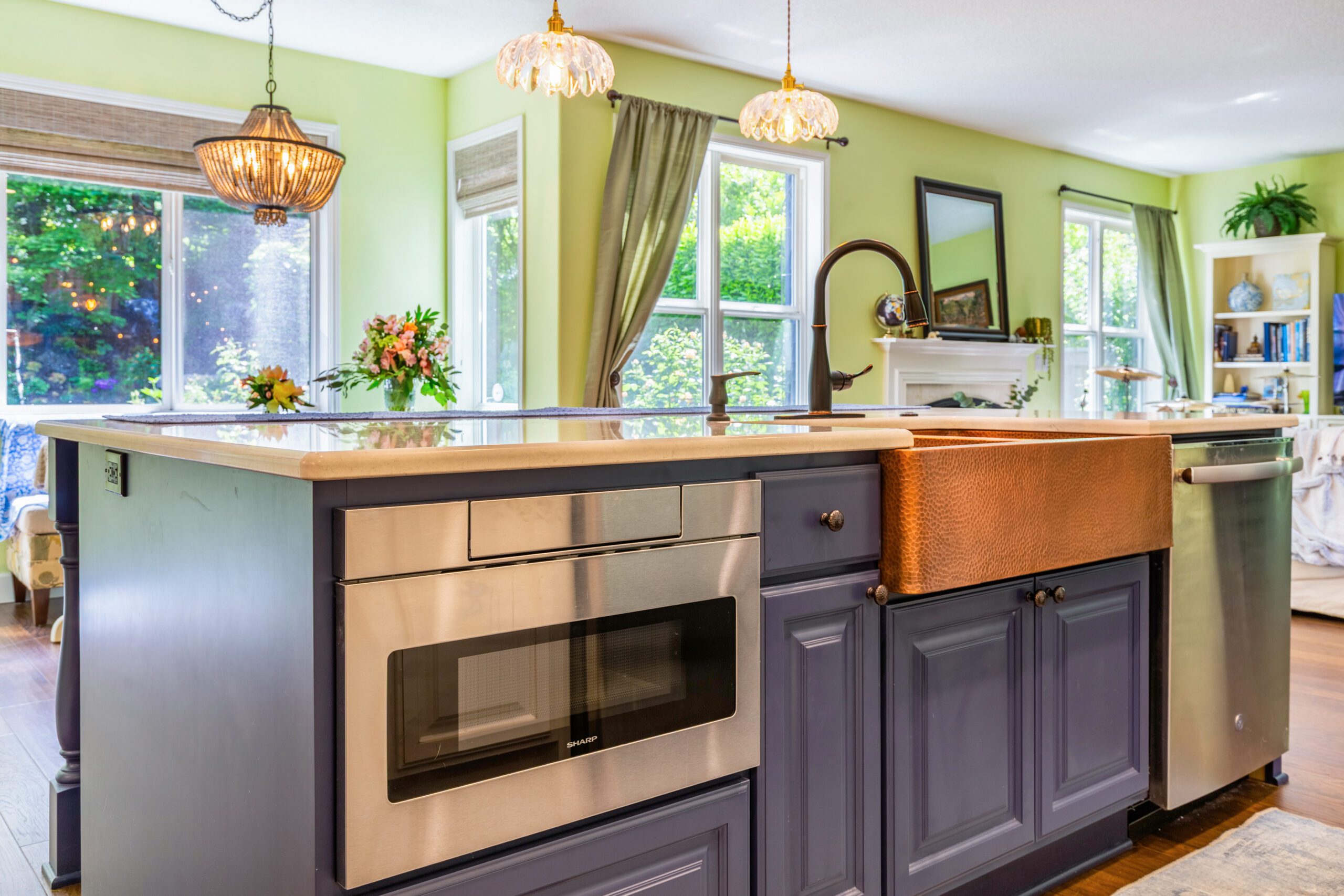 Kitchen Remodel in Tigard with Microwave Drawer