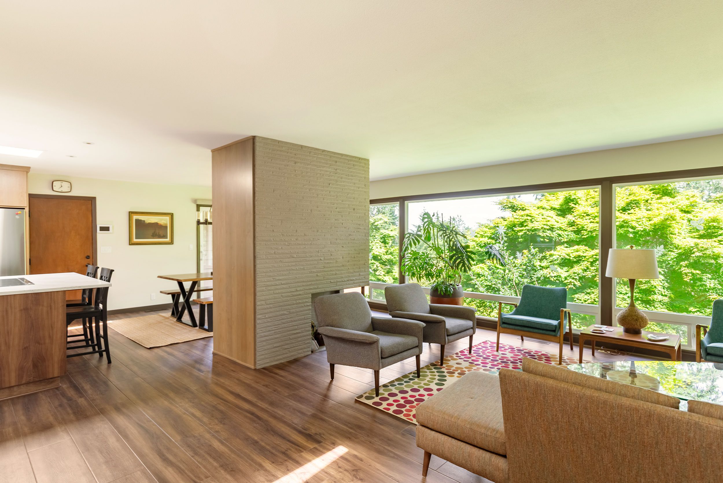 Home Remodel with Fireplace Painted