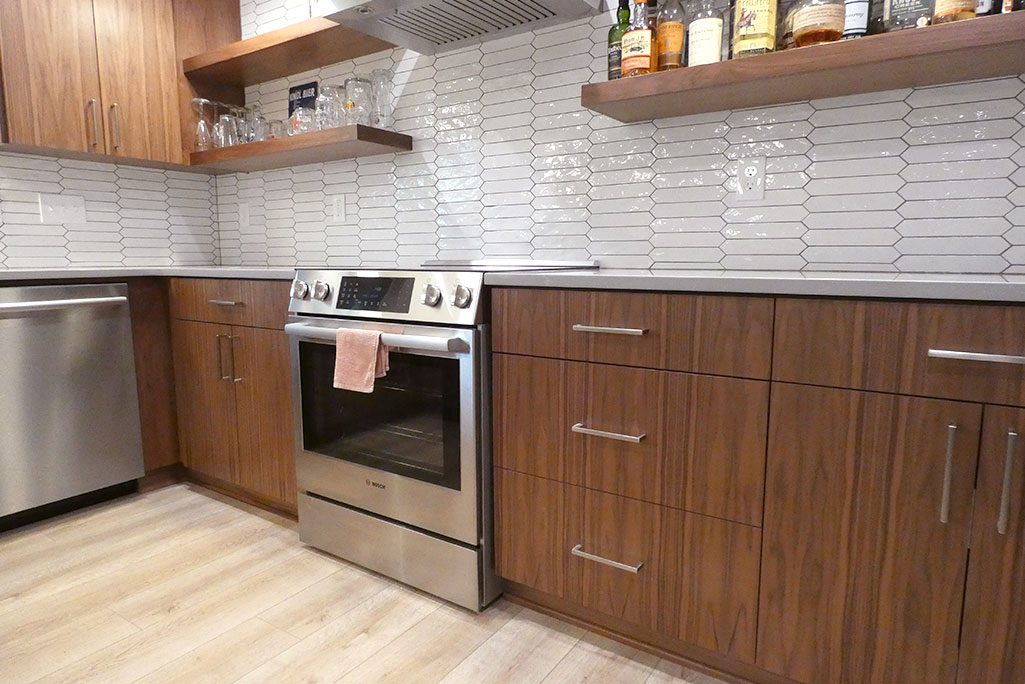 Tualatin OR Basement Kitchen Remodeling Floating Shelves