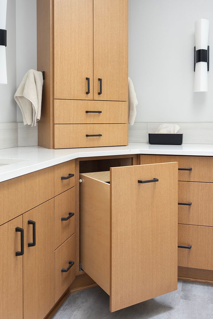 Tigard OR Master Bathroom Remodel with Pull Out Laundry Basket