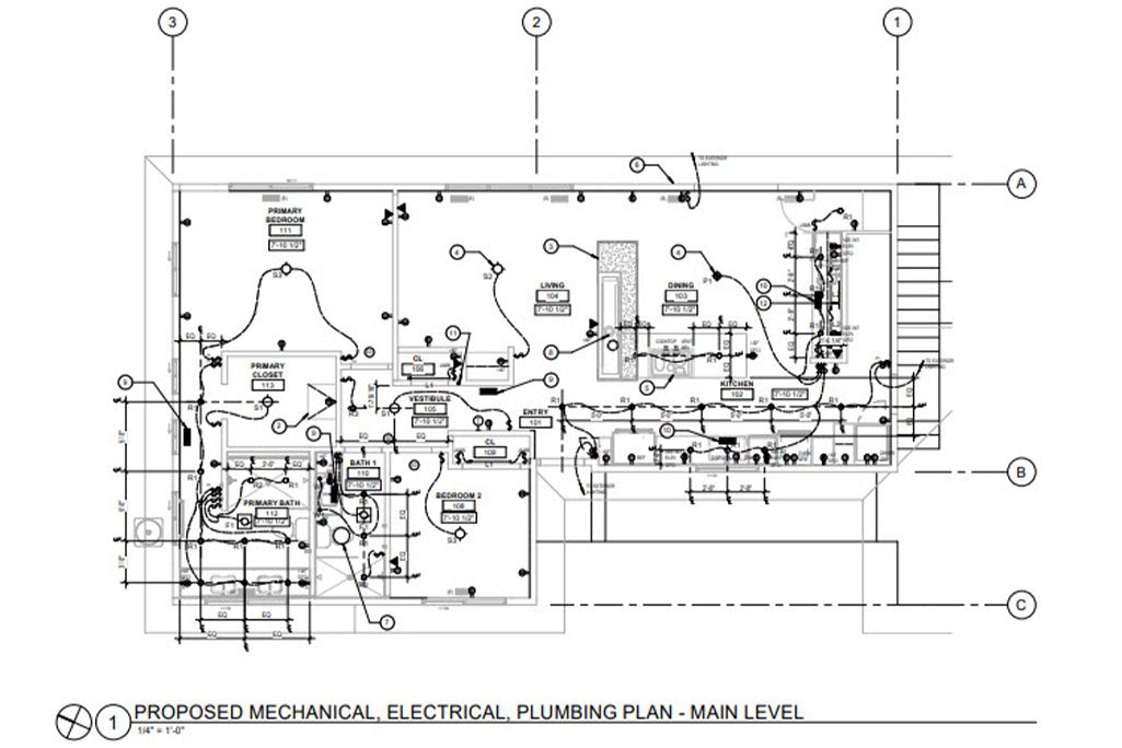 Whole Home Remodel Mechanical Electrical Plumbing Plan in Oregon