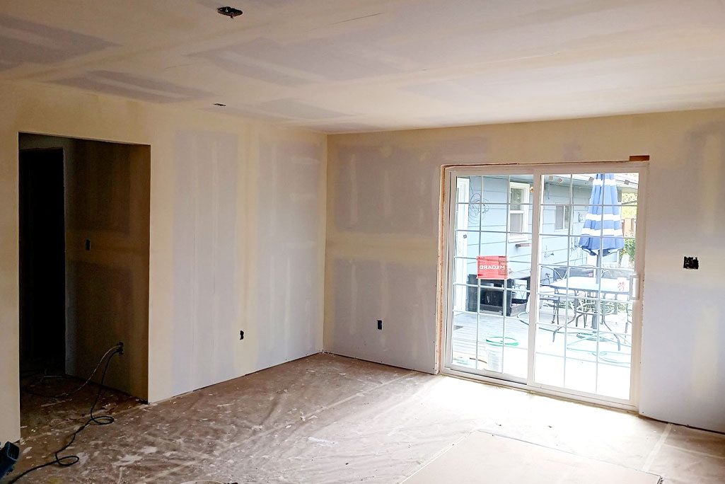 Drywall Nearly Complete for Home Addition in OR