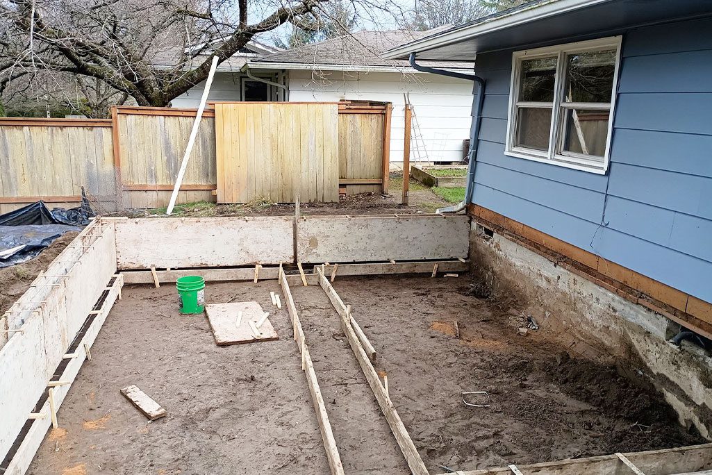Excavated Footprint for Home Addition in SW Portland OR